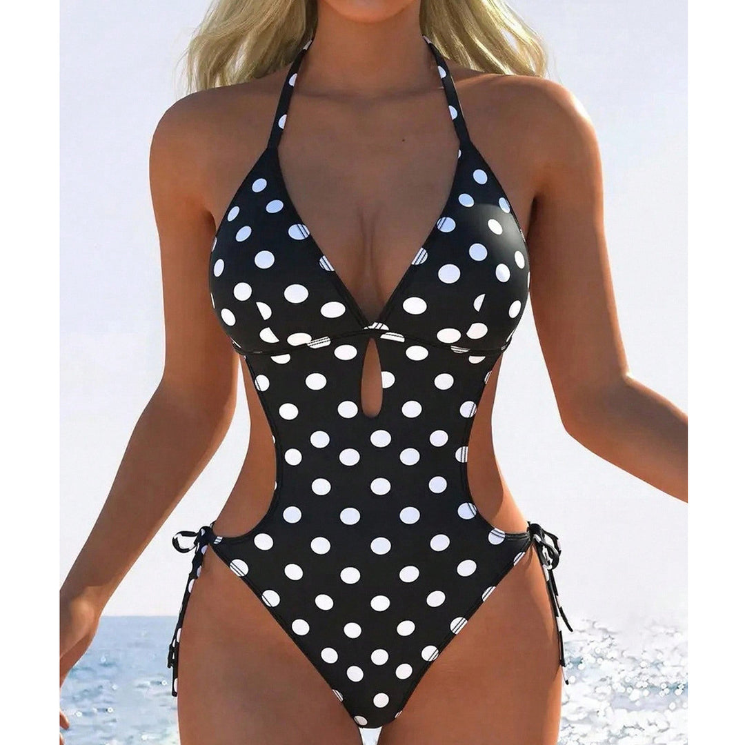 Women's One-Piece Swimsuit with Bold Neckline Mune Fashion