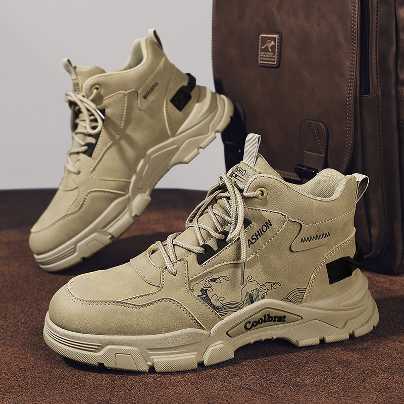 Women's Sporty High-Top Sneakers with Breathable Upper Material and Non-Slip Sole Mune Fashion