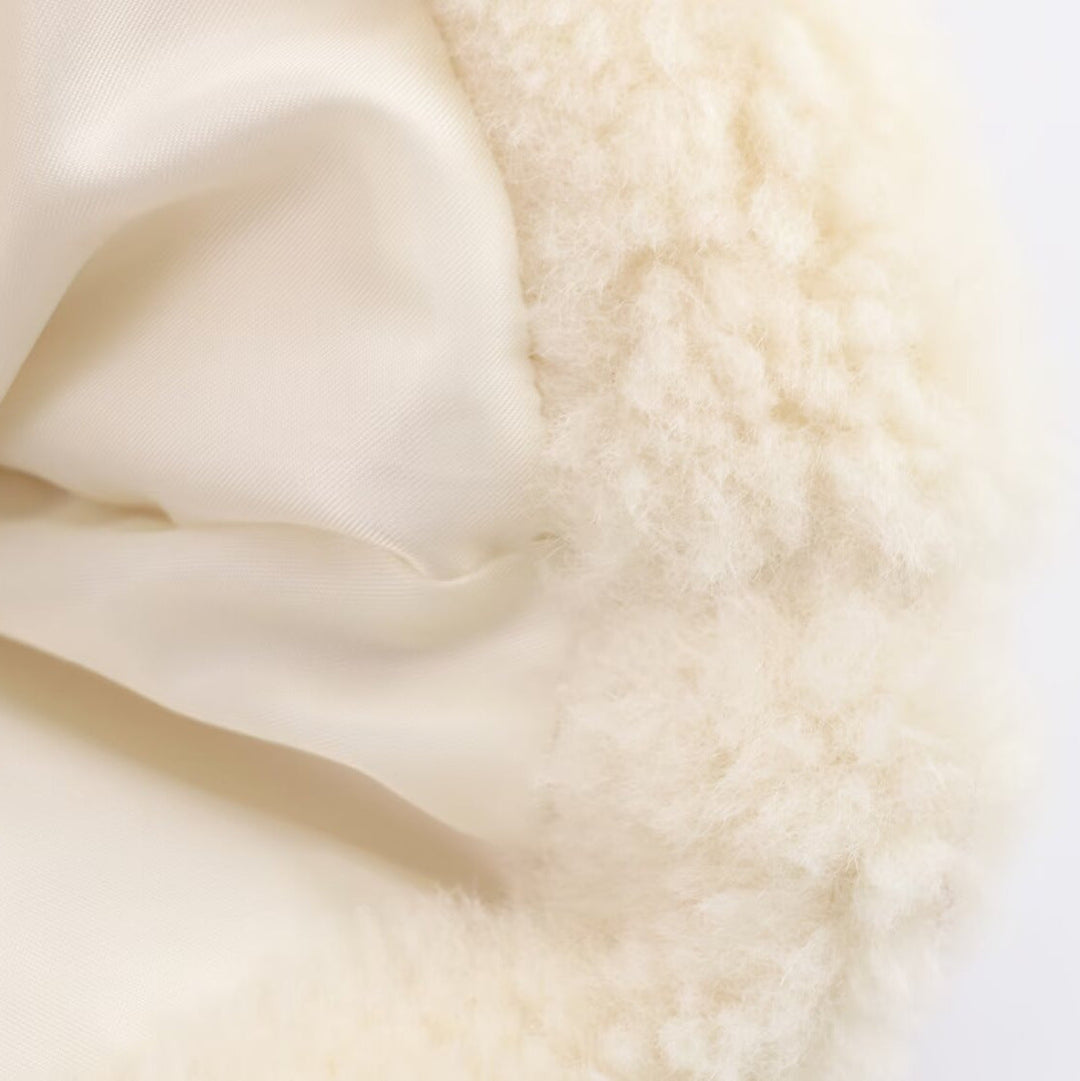Women's Teddy Fur Jacket with Belt and Soft Lining Mune