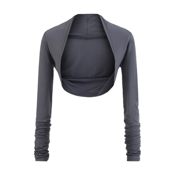 Women's short bolero shrug with gathered long sleeves Mune Fashion