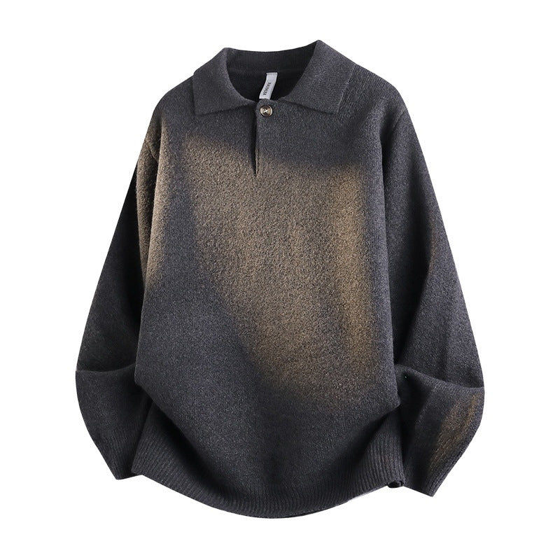 Women Elegant Knit Sweater with Button Placket Mune Fashion