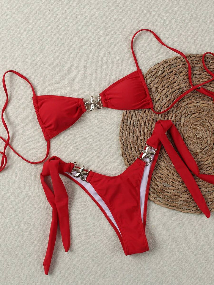 Ladies bikini set with adjustable straps and glamorous decorative details Mune Fashion