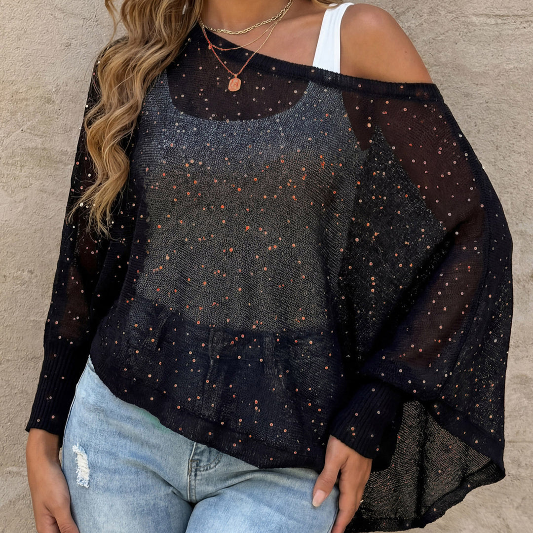 Women's airy beach pullover with sparkling glitter Mune Fashion