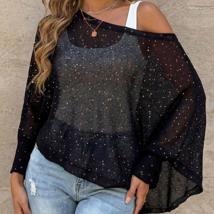 Women's airy beach pullover with sparkling glitter Mune Fashion