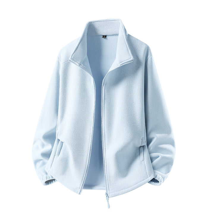 Women's fleece jacket with stand-up collar, full-length zipper, and thermal insulation Mune Fashion