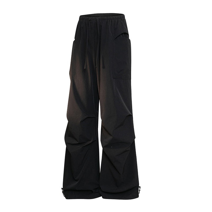 Men's oversized cargo pants in tech look with drawstring waistband, extra wide leg & adjustable leg openings Mune Fashion