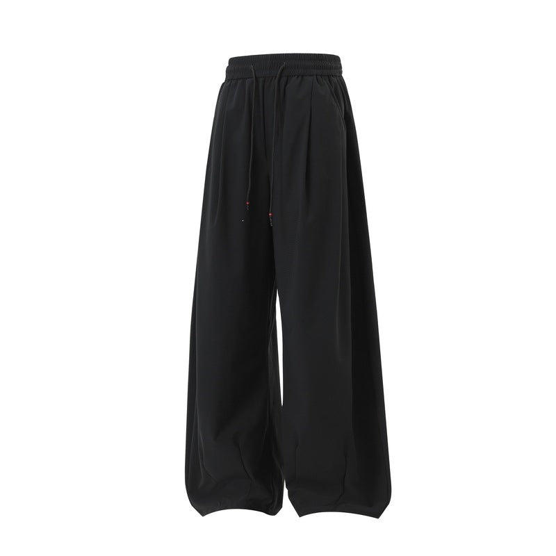 Women's Extra Wide Palazzo Pants in Oversized Baggy Cut with Elastic Waistband & Drawstring Mune Fashion