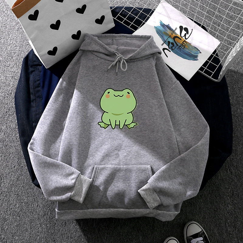 Women's hooded sweatshirt with moon and whale illustration, oversized cut and kangaroo pocket Mune Fashion
