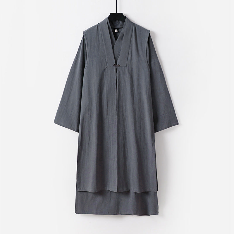 Unisex Longer Oversized Kimono Coat with discreet toggle closure and wide silhouette Mune Fashion