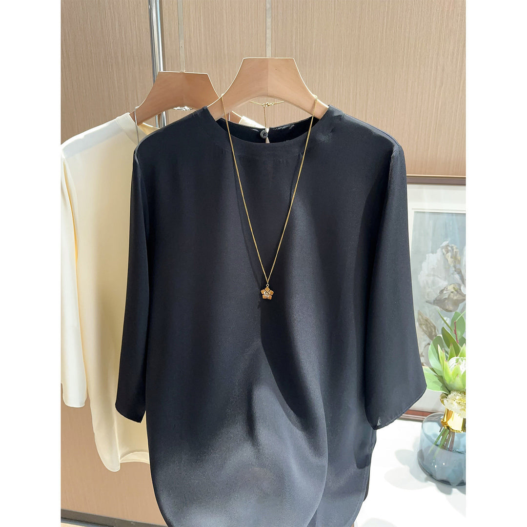 Women's elegant and airy blouse with three-quarter sleeves Drune