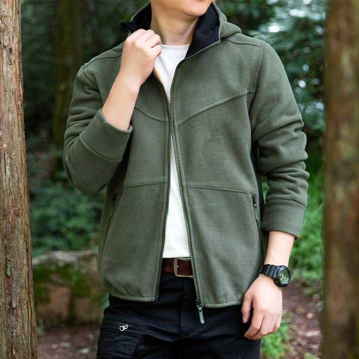 Men's fleece jacket with practical pockets Mune Fashion
