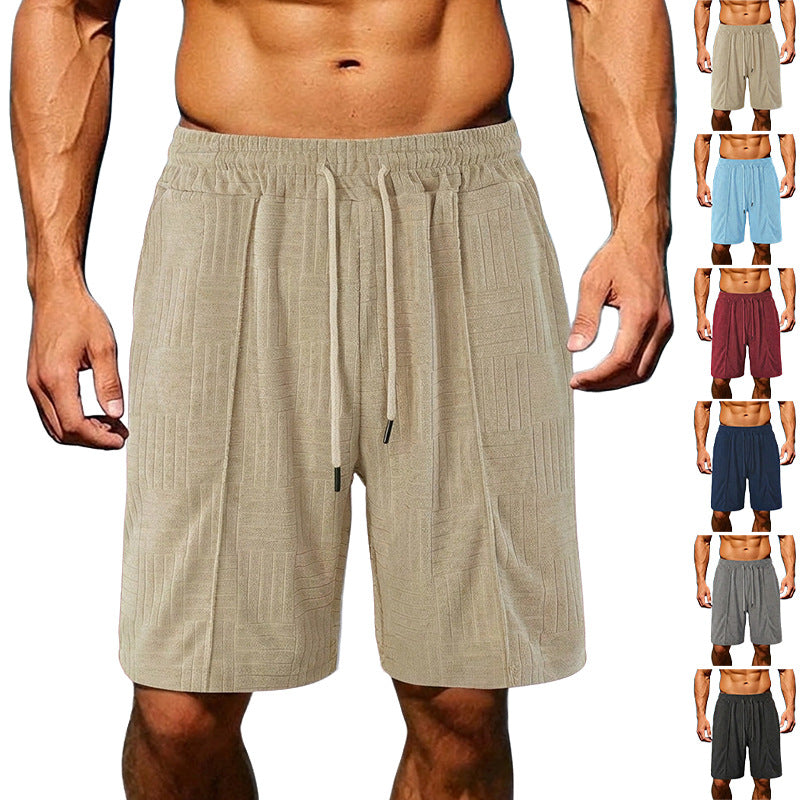 Men's structured terry Bermuda shorts with elastic drawstring waistband and inset pockets Mune Fashion