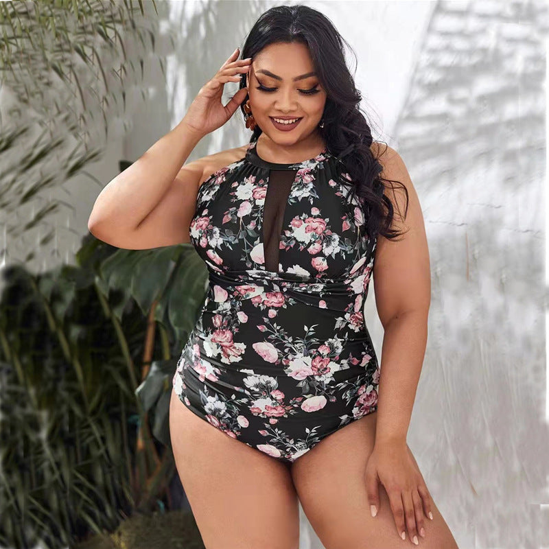 Ladies High Quality Swimsuit with Floral Accents Mune Fashion