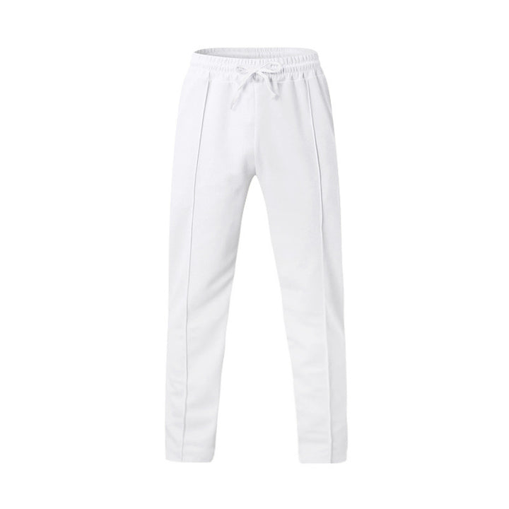 Men's narrow-cut joggers with drawstring and decorative crease Mune Fashion