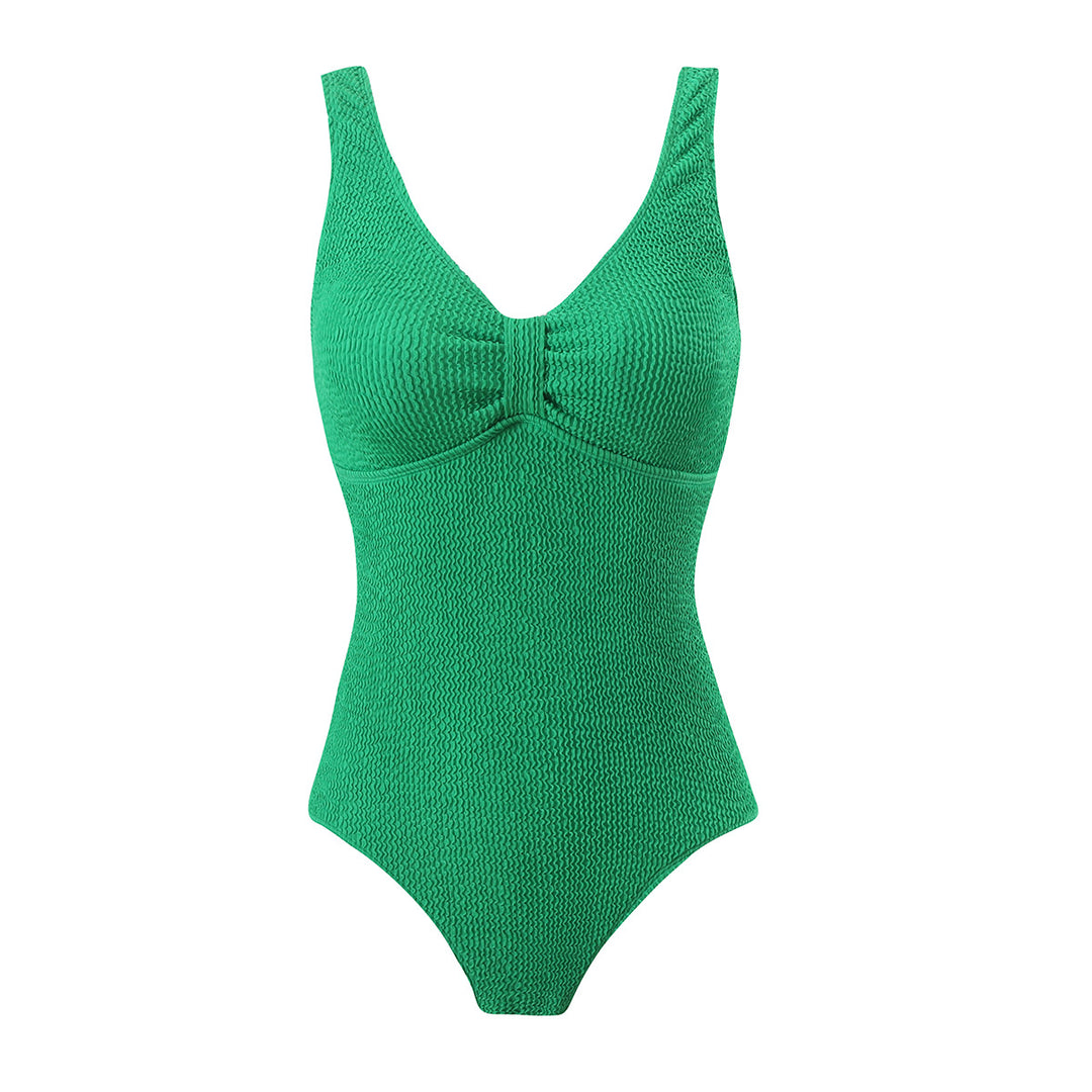 Women High-Quality One-Piece Swimsuit with Waffle Structure Mune Fashion
