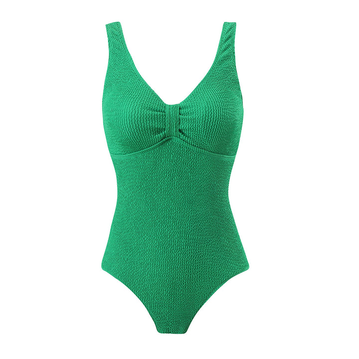 Women High-Quality One-Piece Swimsuit with Waffle Structure Mune Fashion