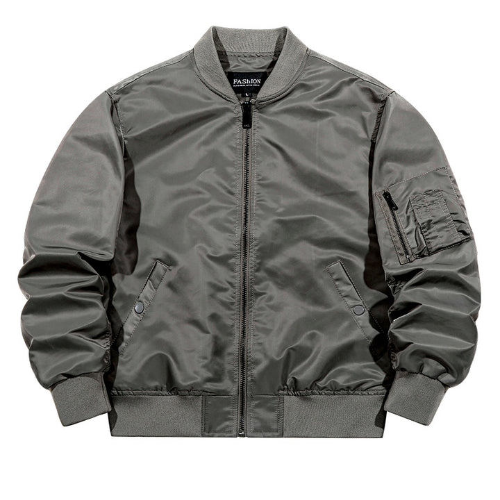 Men's water-repellent bomber jacket with ribbed cuffs and utility arm pocket Mune Fashion