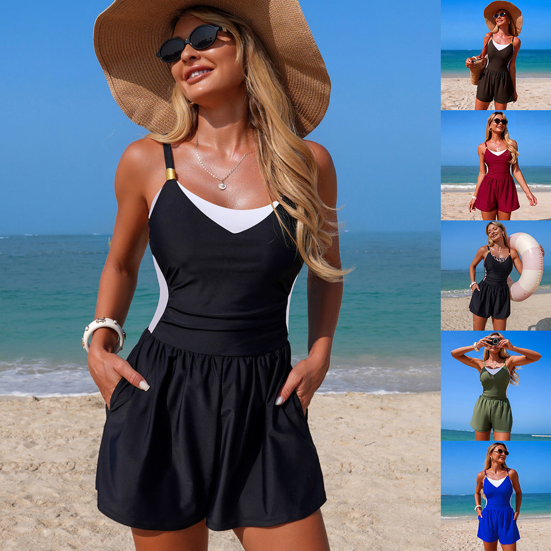 Women's Sporty Swim Suit with Shorts Mune Fashion