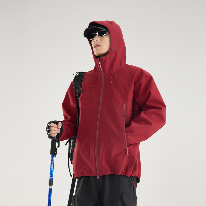 Women's Lightweight Technical Rain Jacket in Oversized Utility Cut with Adjustable Hood Mune Fashion