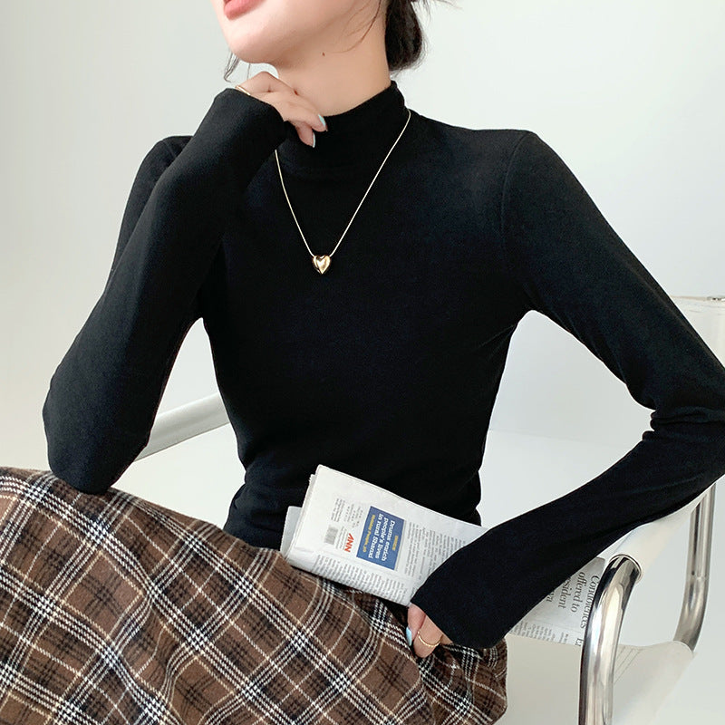 Women's Elegant and Comfortable Long Sleeve Shirt with Stand-up Collar Mune Fashion