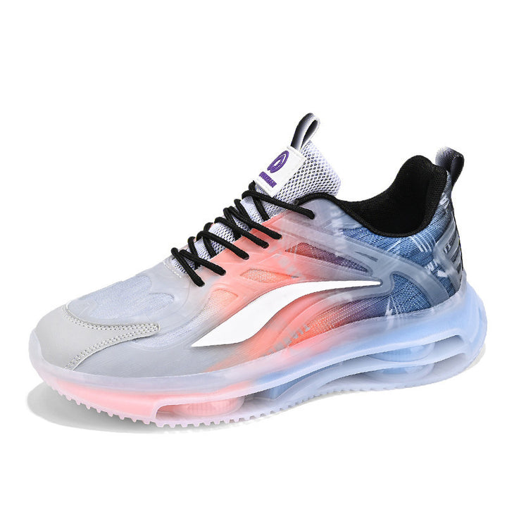 Unisex lightweight air cushion sneakers with transparent gradient upper material and visible air chamber Mune Fashion