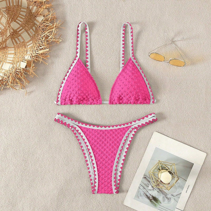 Women's Triangle Bikini with Textured Details Mune Fashion