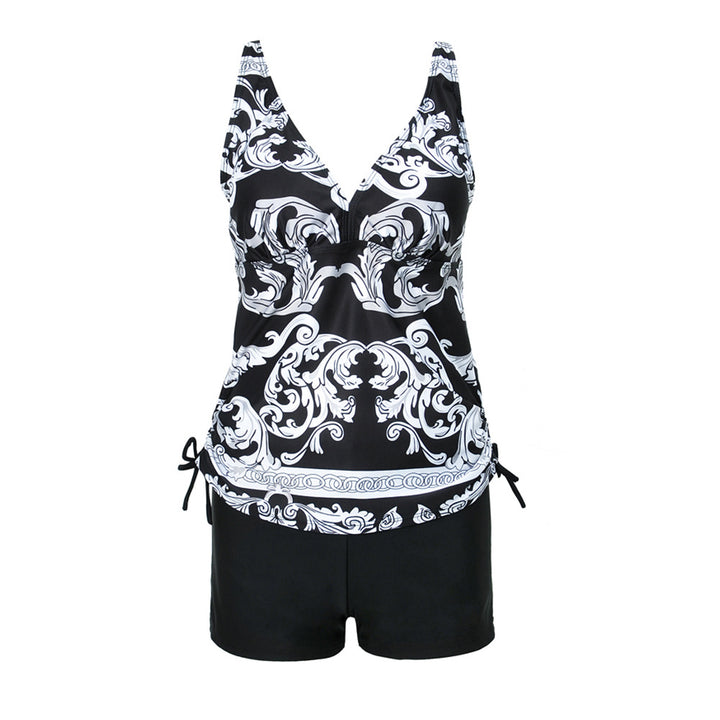 Women's Athletic Swimsuit with Decorative Top Mune Fashion