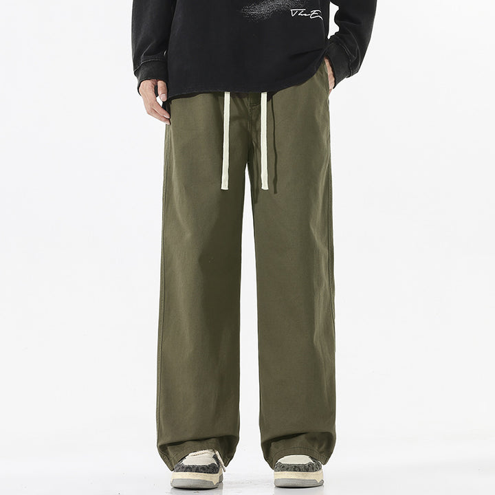 Men's loose comfort-fit cotton blend joggers with drawstring Mune Fashion