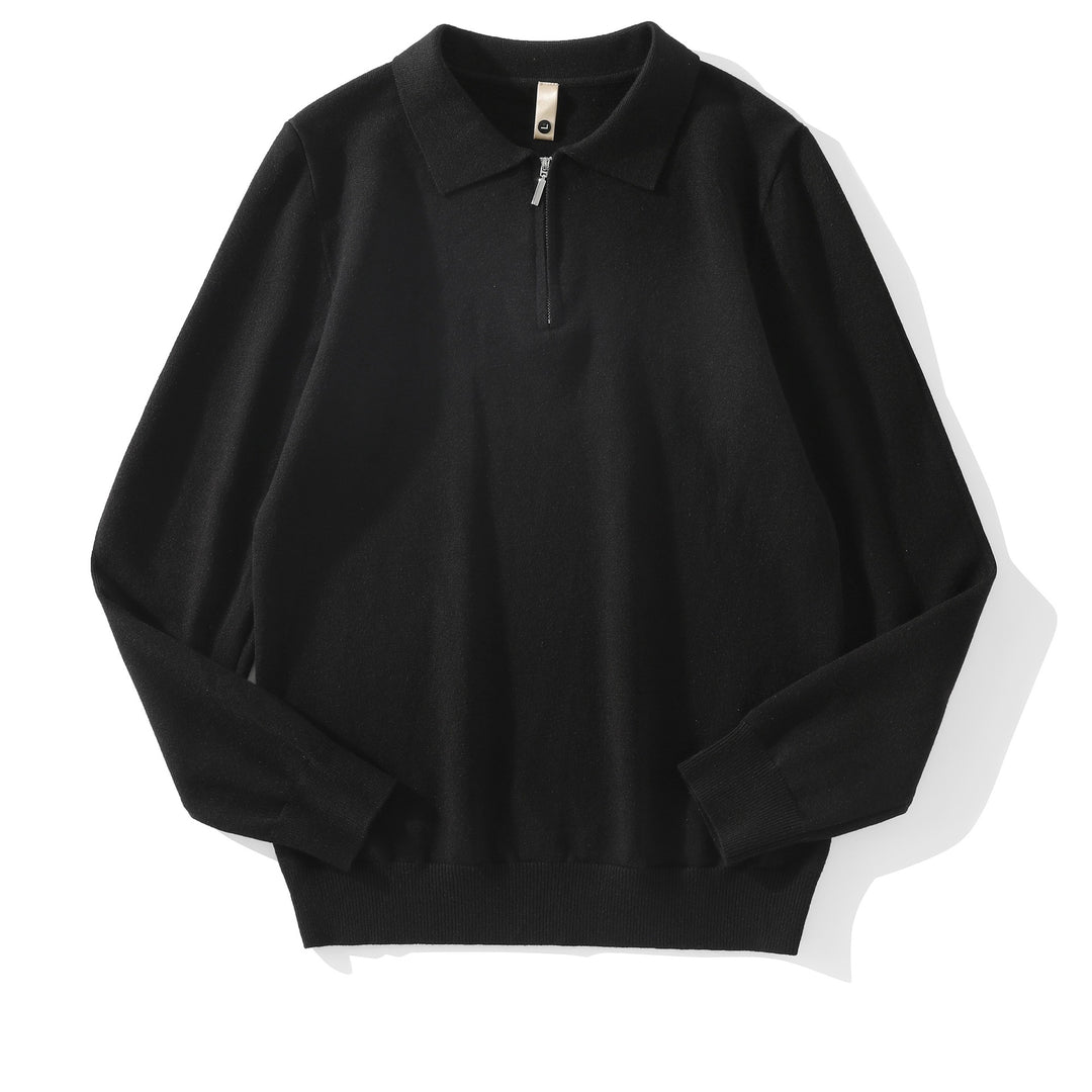 Men's Modern Pullover with Stand-up Collar and Zipper Mune Fashion