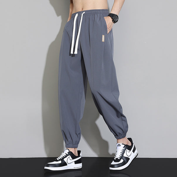 Men's Lightweight Sports Pants with Adjustable Waistband