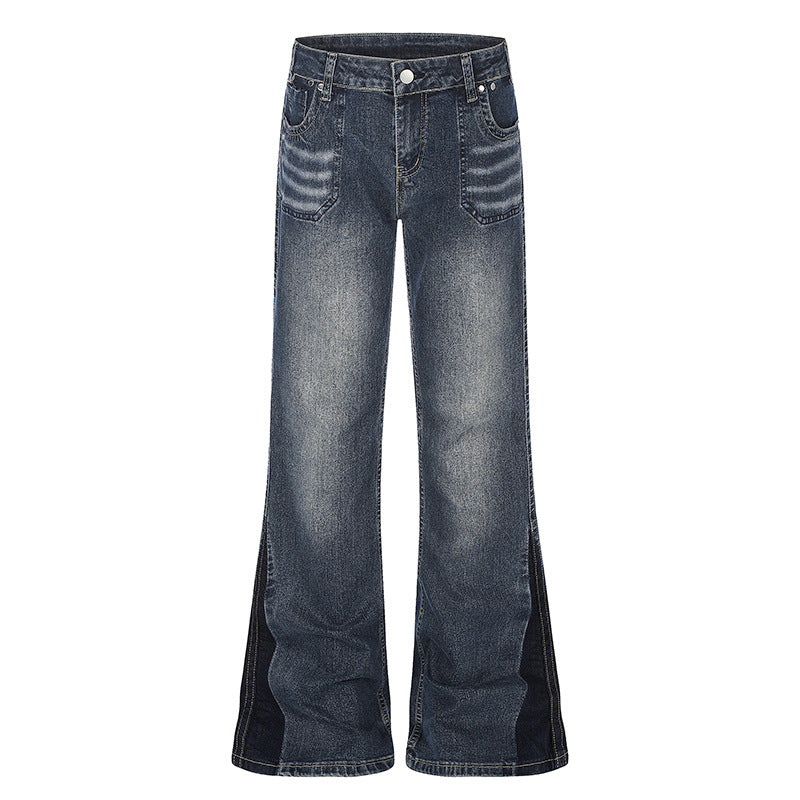 Women flared jeans with high waist and side contrast stripes Mune Fashion