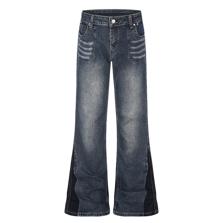 Women flared jeans with high waist and side contrast stripes Mune Fashion