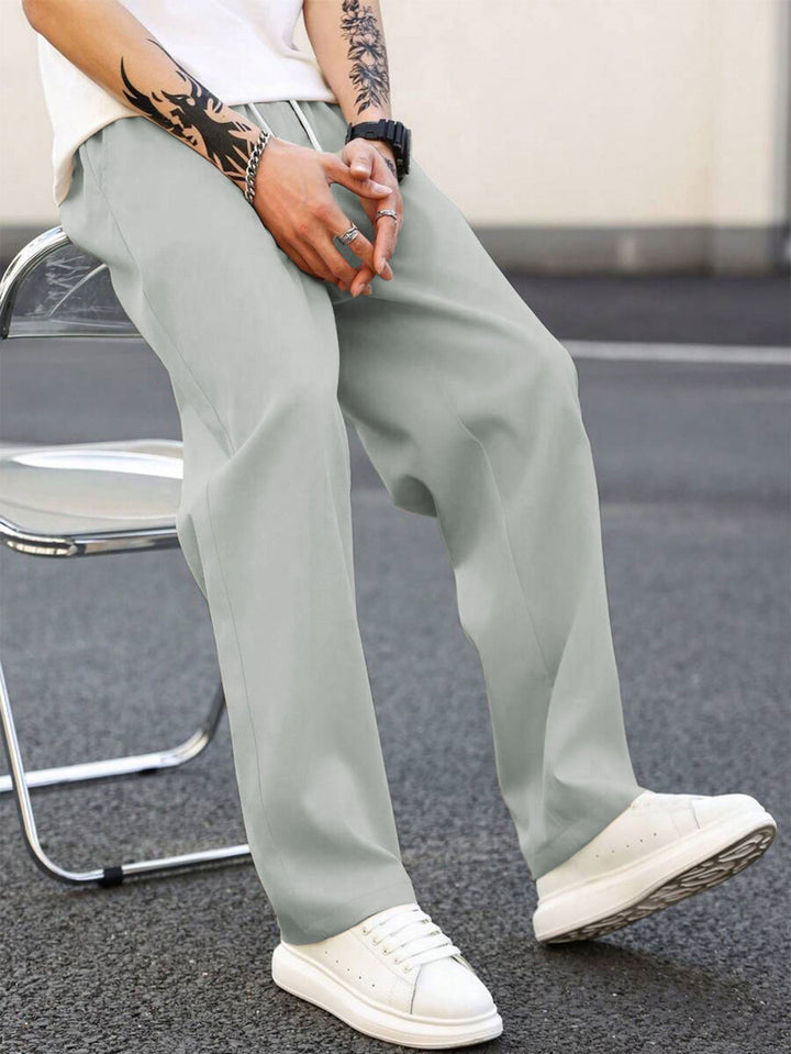 Men's fashionable leisure pants with loose fit and elastic waistband Mune Fashion