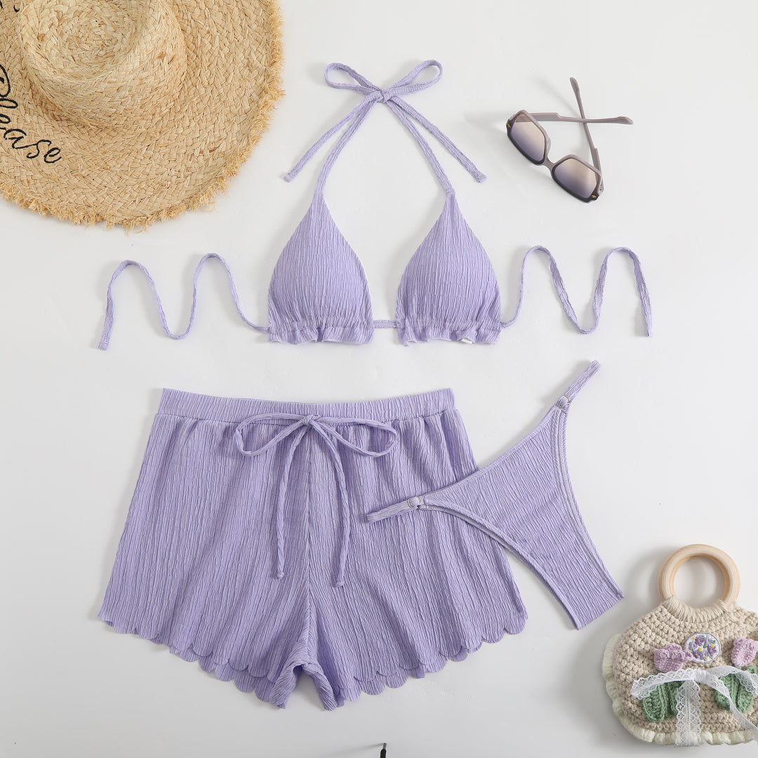 Ladies Bikini Set with sophisticated skirted pants Mune Fashion