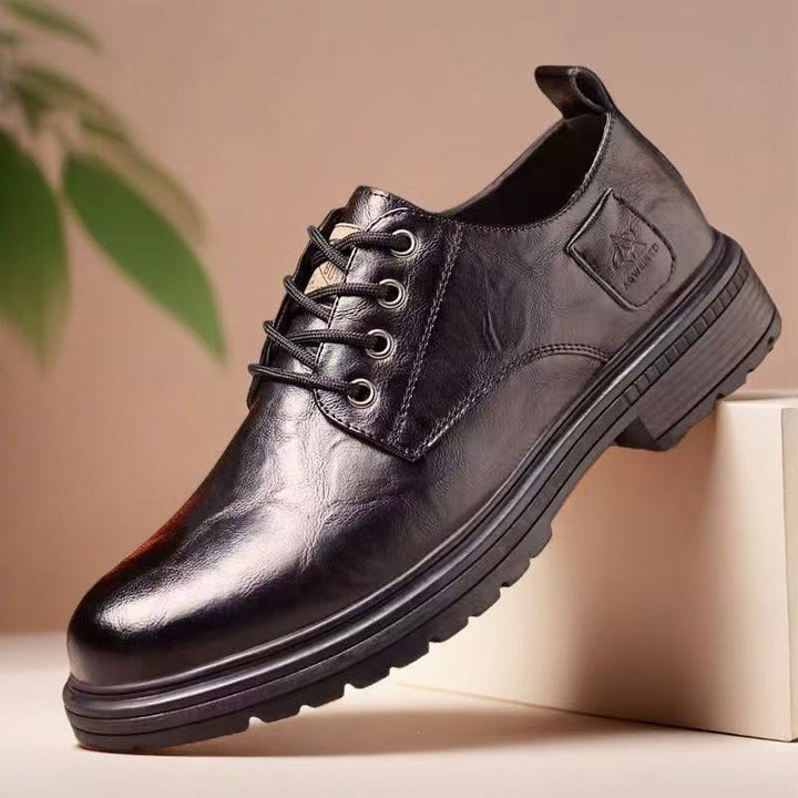 Men's High-Quality Leather Lace-Up Shoes Mune Fashion