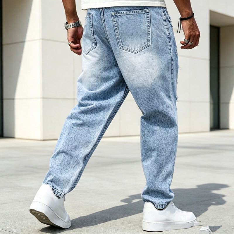 Men's Ripped Baggy Jeans Mune Fashion