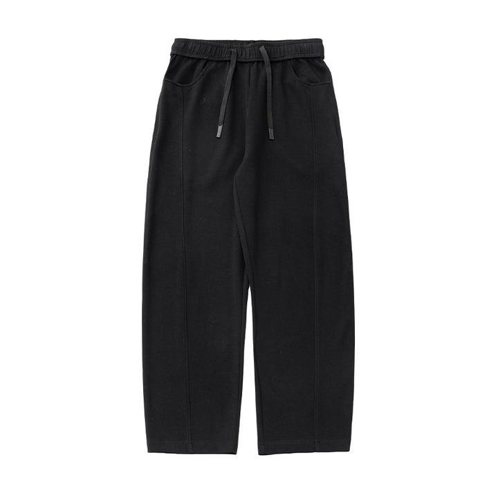 Women's Relaxed-Fit Sweatpants with Decorative Stitching, High Elastic Waistband and Drawstring Mune Fashion