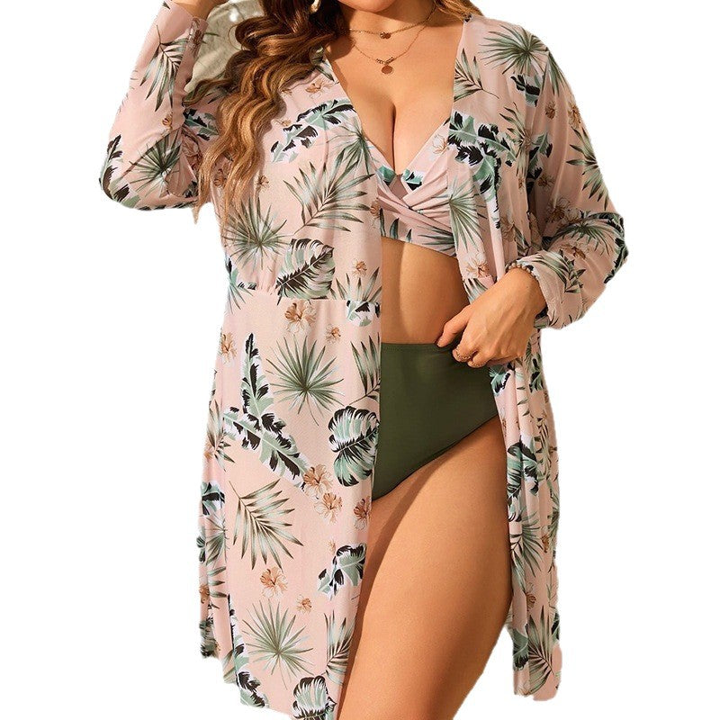 Women's bikini set with floral wrap top and high-cut pants Mune Fashion