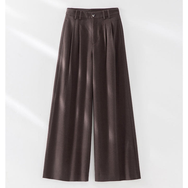 Women wide pleated high-waist trousers made of wool blend Mune Fashion