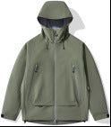 Men's technical insulating softshell jacket with hood and fleece inner collar Mune Fashion