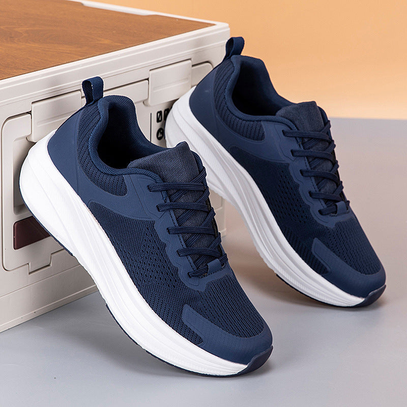 Unisex knitted comfort walking sneakers with ergonomic wave midsole and reinforced toe cap Mune Fashion