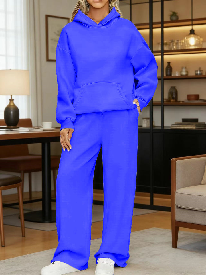 Women's cozy oversized hoodie and wide jogger pants set Mune Fashion
