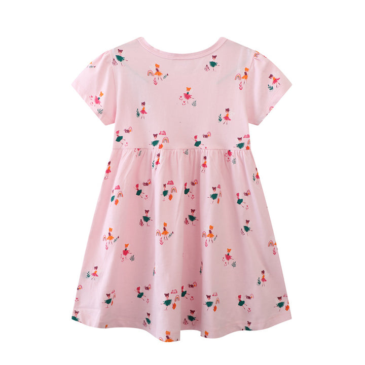 Girls summer dress with colorful pattern Mune Fashion