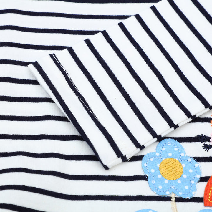 Girls casual dress with colorful embroidery Mune Fashion