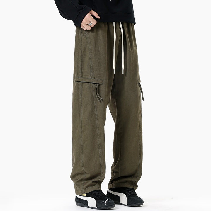Men's Loose Cargo Jogging Pants in Baggy Cut with Drawstring & Multiple Pockets Mune Fashion