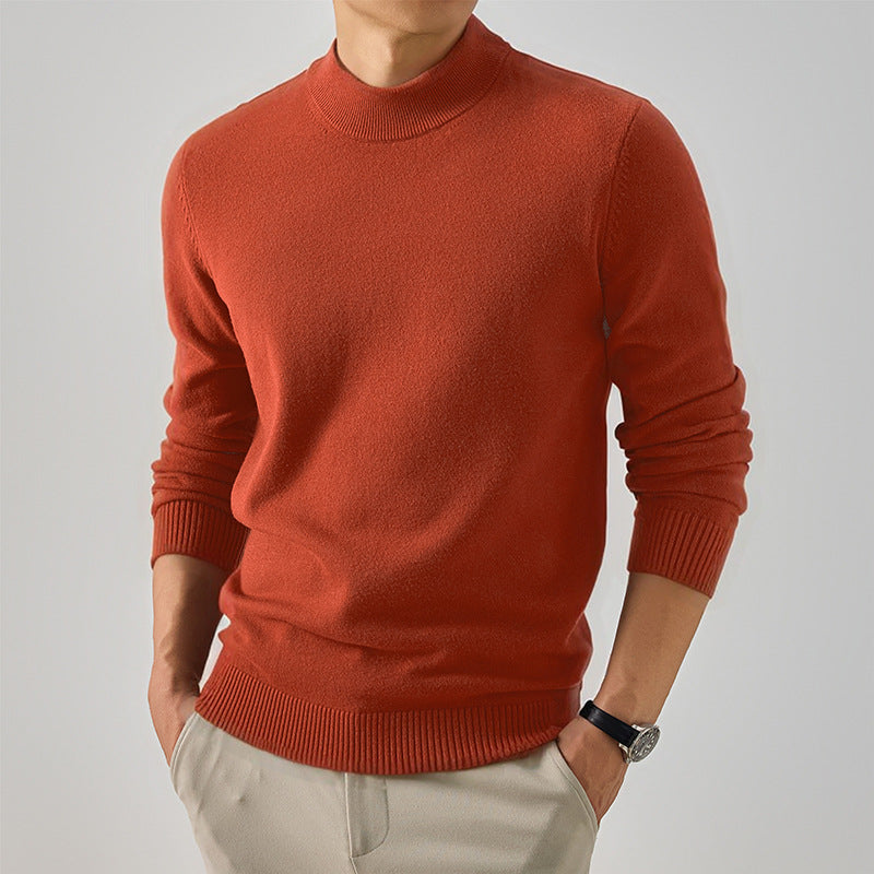 Men's Short High Neck Fine Knit Sweater with Slim Silhouette Mune Fashion
