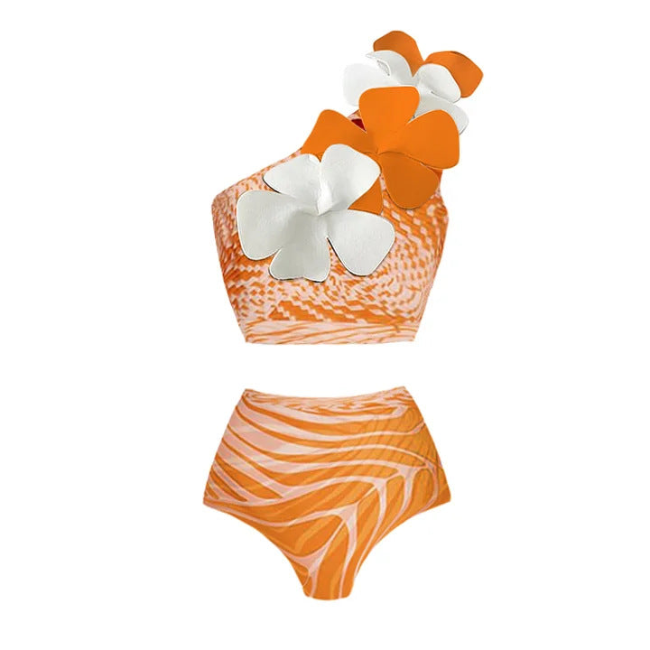 Women's bikini set with asymmetrical top and flowing maxi skirt Mune Fashion