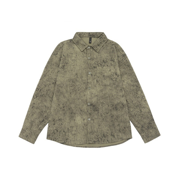 Unisex Lightweight Oversized Shirt Jacket with Washed Texture and Chest Pocket Mune Fashion