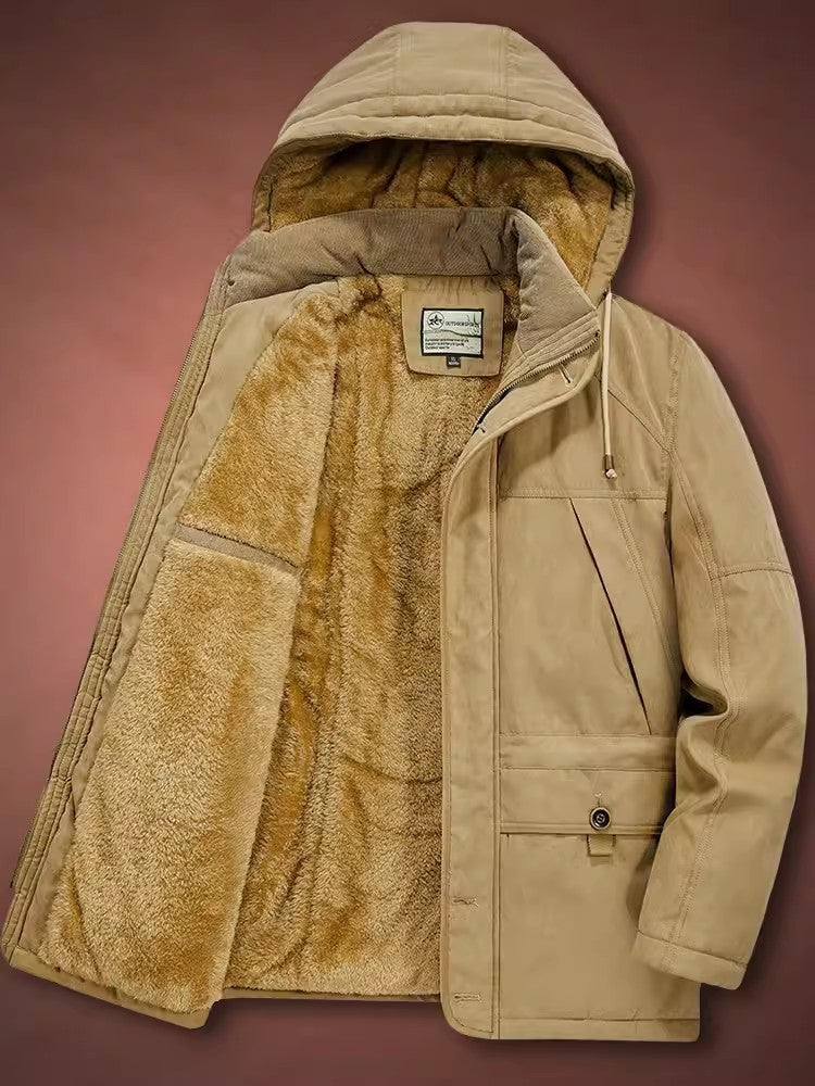 Men's winter parka with teddy fleece lining and hood Mune Fashion