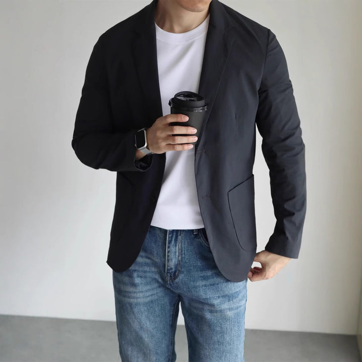 Men's casual unstructured travel blazer made of lightweight wrinkle-free material Mune Fashion
